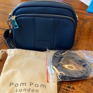 Pom Pom London Mayfair Royal Blue Crossbody for King Charles Coronation. SoldOut